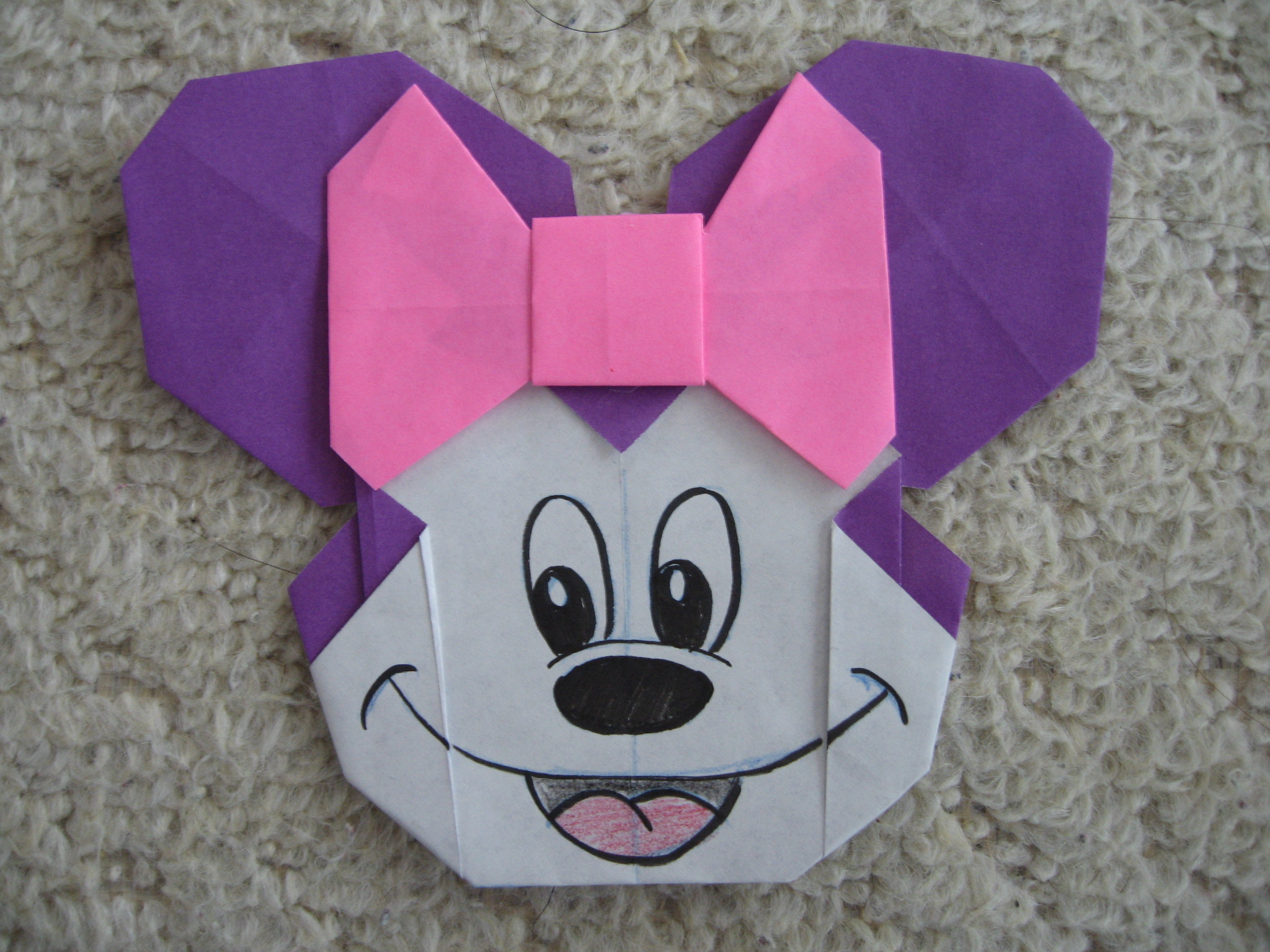 ミニーマウスの作り方 折り紙作家 自称 あみごりの折り紙ルーム