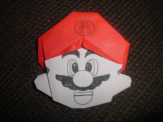 マリオ 折り紙 折り紙 マリオのキノコの折り方